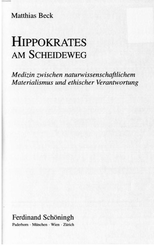 Cover for Hippokrates am Scheideweg.