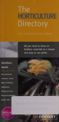 Cover for The horticulture directory