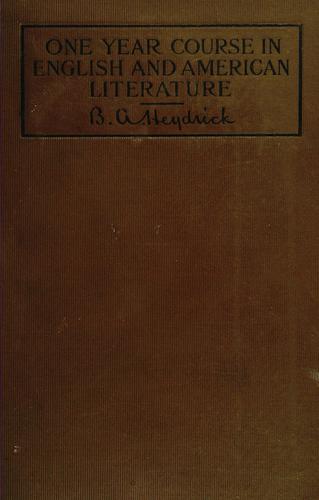 Cover for One year course in English and American literature