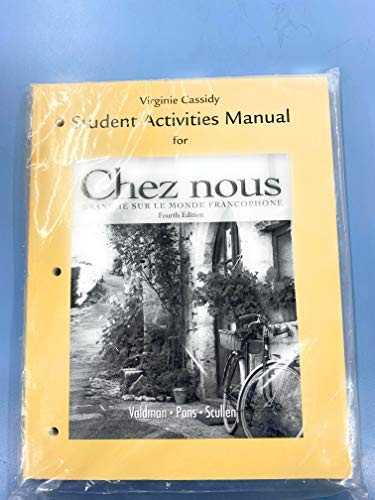 Cover for Student Activities Manual for Chez nous