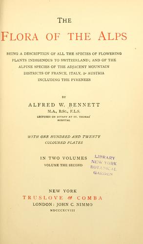 Cover for The flora of the Alps