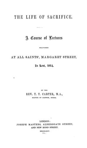 Cover for The life of sacrifice