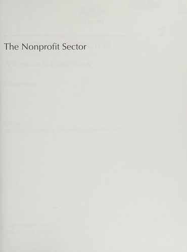 Cover for The nonprofit sector