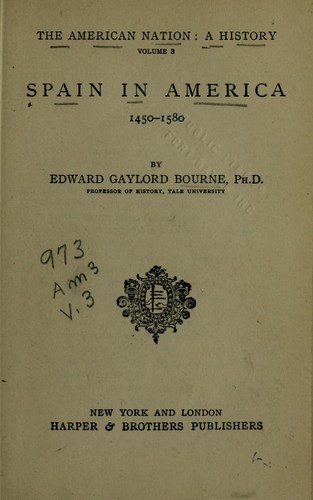 Cover for Spain in America, 1450-1580