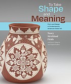 Cover for To Take Shape and Meaning