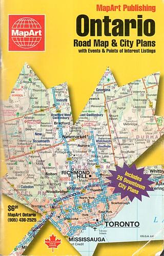 Cover for Ontario road map & city plan guide