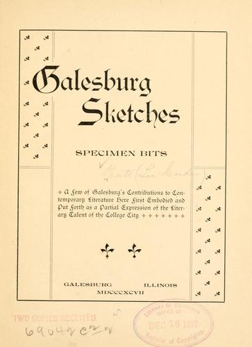 Cover for Galesburg sketches, specimen bits