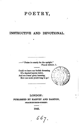 Cover for Poetry, instructive and devotional