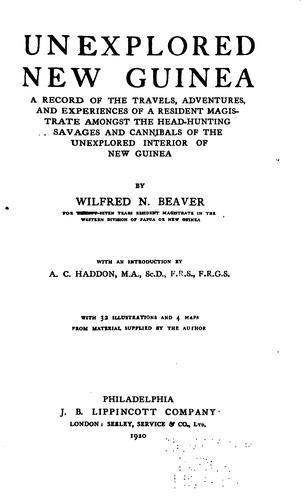 Cover for Unexplored New Guinea