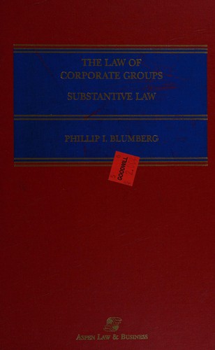 Cover for Law of Corporate Groups