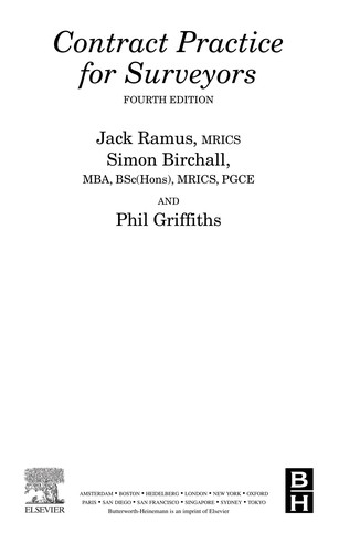 Cover for Contract practice for surveyors