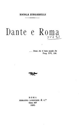 Cover for Dante e Roma