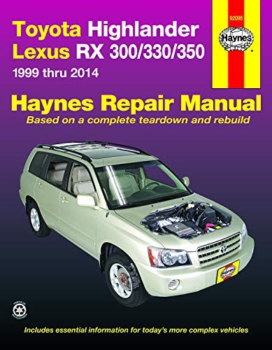 Cover for Toyota Highlander and Lexus RX 300/330/350 Repair Manual 1999-2014