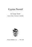Cover for Cyprian Norwid.