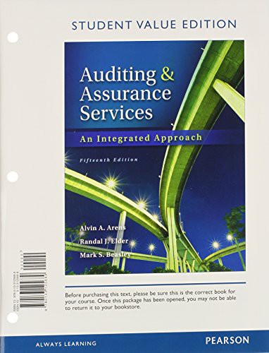 Cover for Auditing and Assurance Services, Student Value Edition - Standalone Book