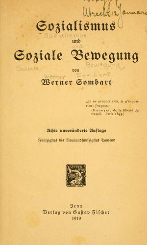 Cover for Sozialismus und soziale Bewegung