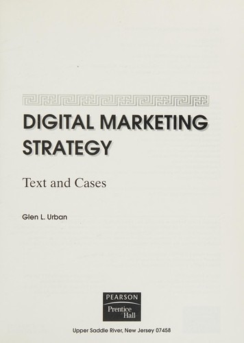 Cover for Digital marketing strategy