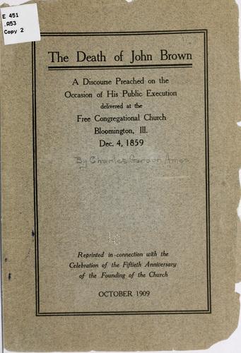 Cover for death of John Brown