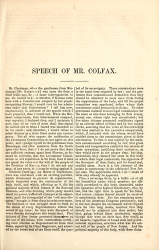 Cover for Kansas--the Lecompton constitution