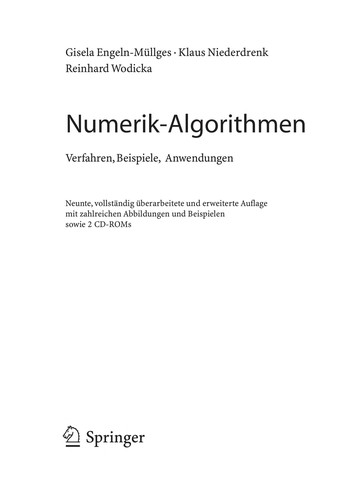 Cover for Numerik-Algorithmen