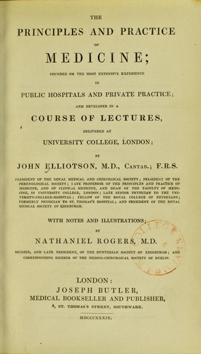 Cover for The principles and practice of medicine