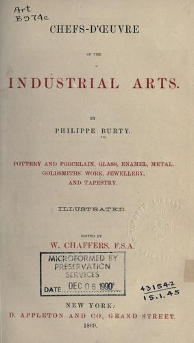 Cover for Chefs-d'oeuvre of the industrial arts