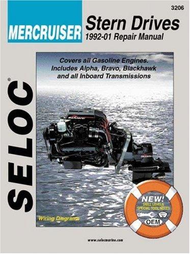 Cover for Seloc Mercruiser stern drives 1992-01 repair manual, gasoline engines.