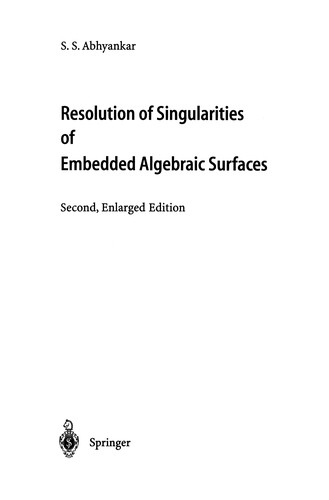 Cover for Resolution of Singularities of Embedded Algebraic Surfaces