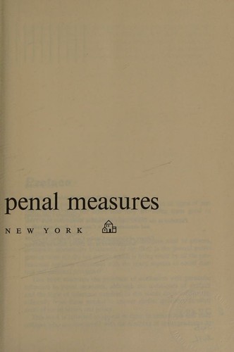 Cover for Evaluation of penal measures