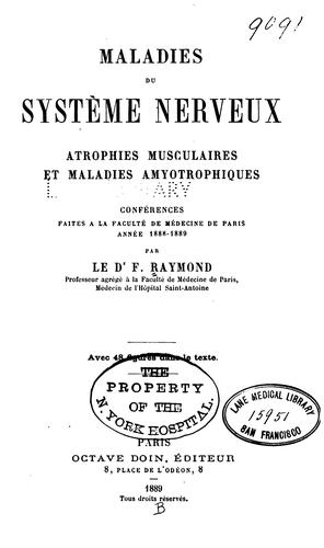 Cover for Maladies du système nerveux: atrophies musculaires et maladies amyotrophiques