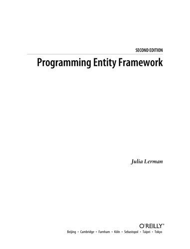 Cover for Programming entity framework