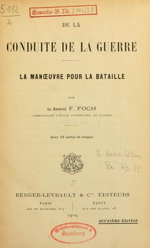 Cover for De la conduite de la guerre