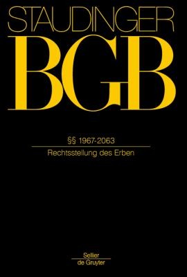 Cover for §§ 1967-2063 : (Rechtsstellung des Erben)
