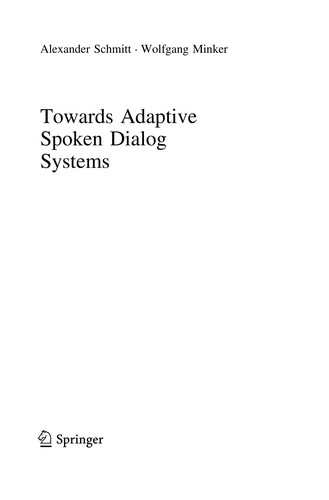Cover for Towards Adaptive Spoken Dialog Systems
