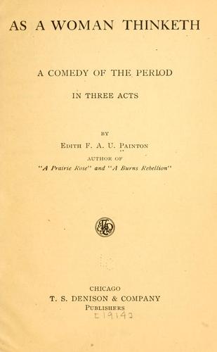 Cover for As a woman thinketh