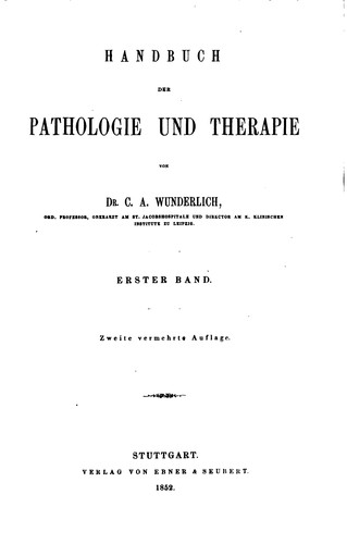 Cover for Handbuch der Pathologie und Therapie