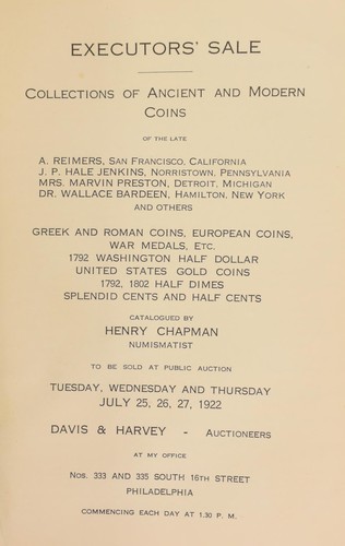 Cover for Executors' sale