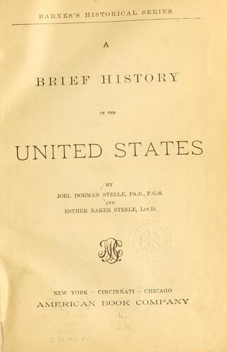 Cover for A brief history of the United States