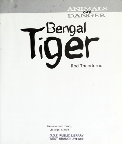 Cover for Bengal tiger