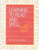 Cover for Learning to read and spell