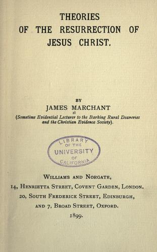 Cover for Theories of the resurrection of Jesus Christ.