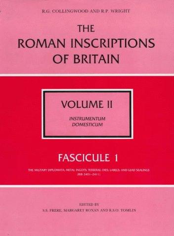 Cover for Fascicule 1 (Roman Inscriptions of Britain)