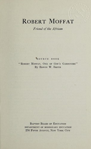 Cover for Robert Moffat