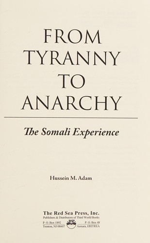 Cover for From tyranny to anarchy