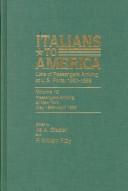 Cover for Italians to America, Volume 12  May 1898-April 1899
