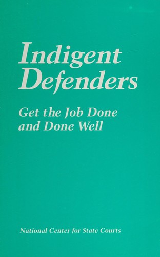 Cover for Indigent defenders