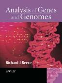Cover for Analysis of Genes and Genomes