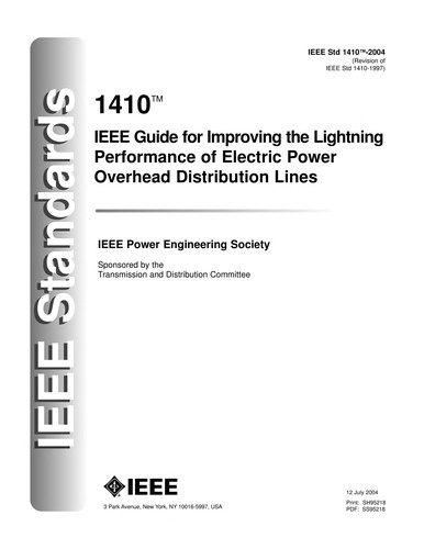 Cover for 1410-2004 IEEE guide for improving the lightning performance of electric power overhead distribution lines