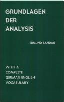 Cover for Grundlagen Der Analysis