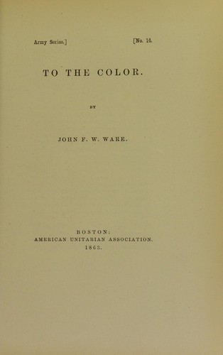 Cover for To the color